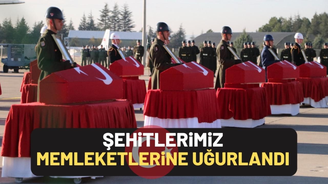 Şehitler memleketlerine uğurlandı