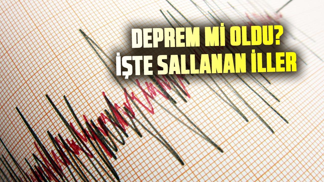 Son dakika deprem mi oldu? 1 Kasım 2025 son depremler listesi