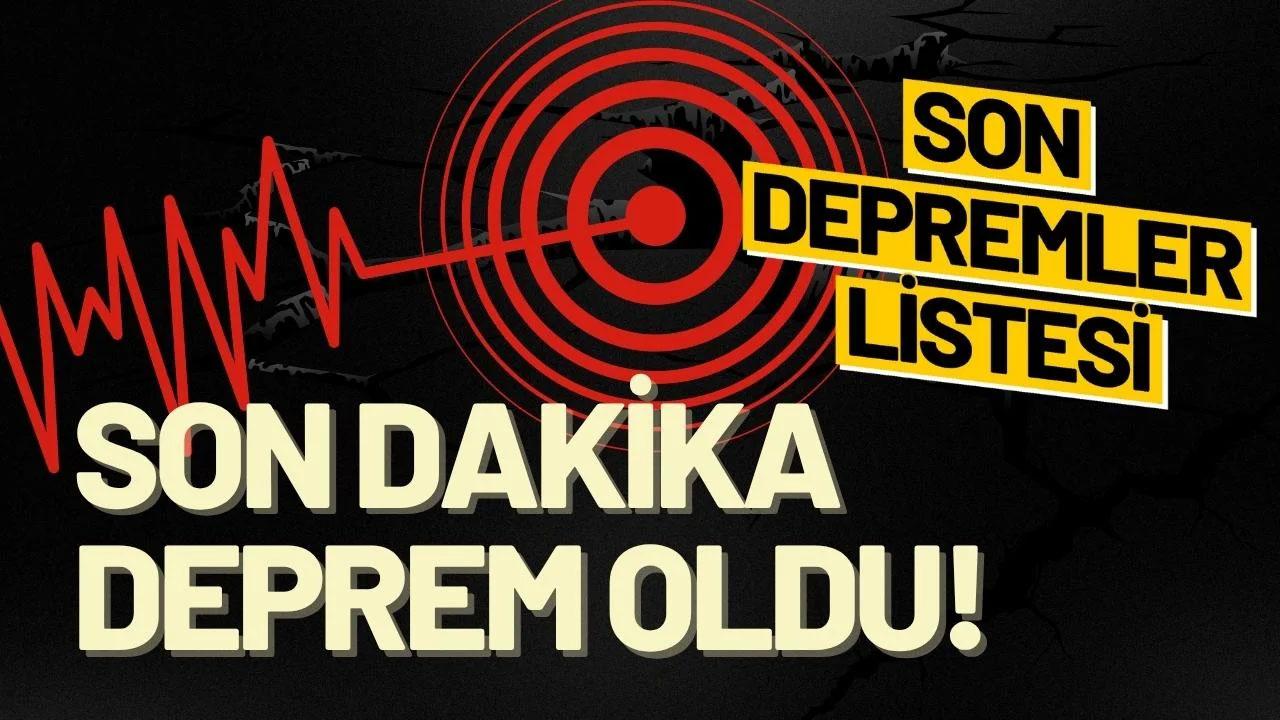 Son dakika deprem oldu! 14 Kasım Cuma 2025 son depremler listesi... İşte depremde sallanan iller