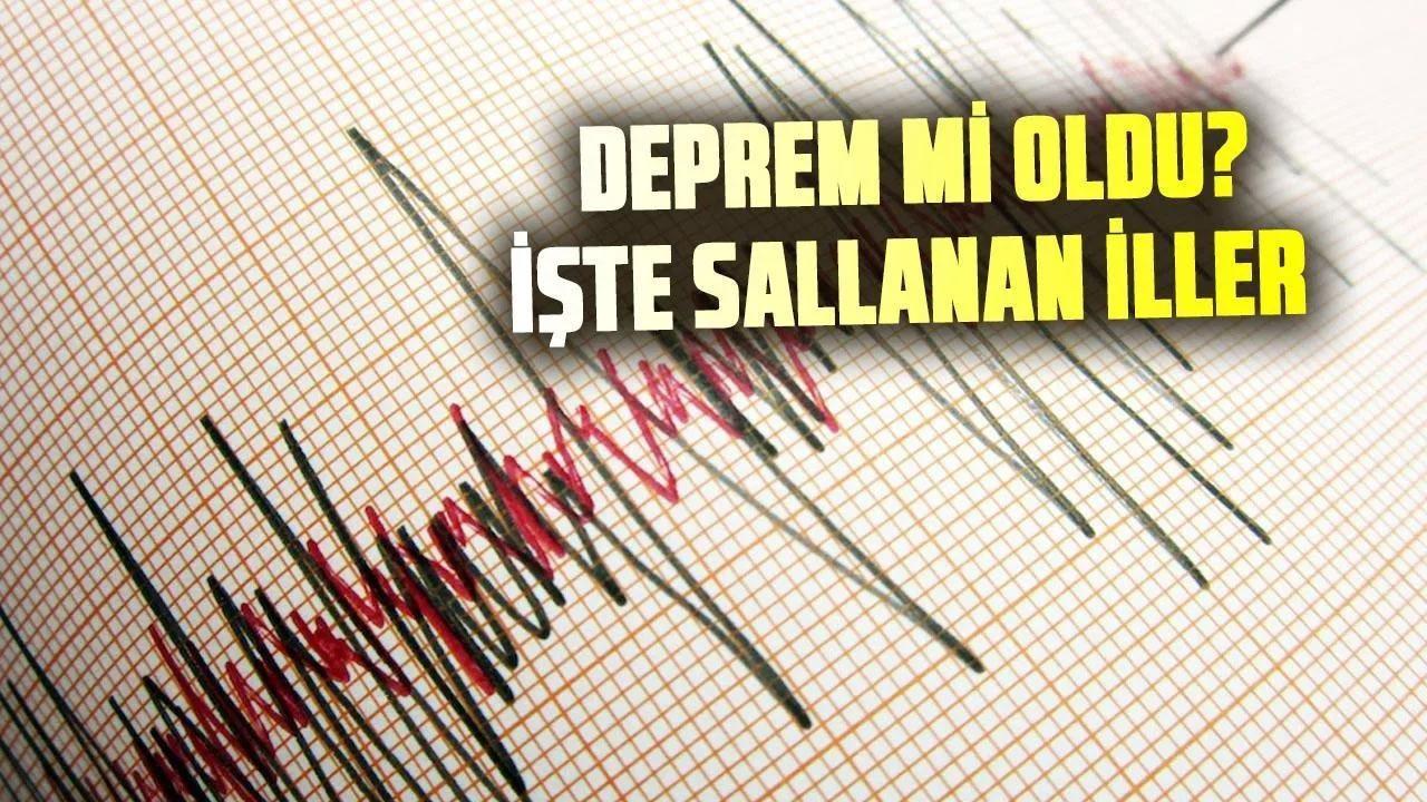 Son depremler listesi... 7 Kasım 2025 sallanan iller! AFAD açıkladı
