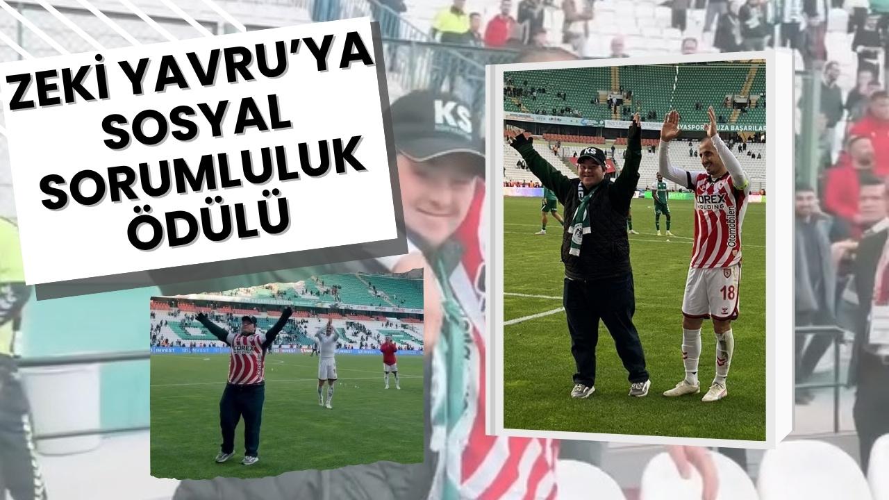 TFF'den Samsunspor kaptanı Zeki Yavru'ya sosyal sorumluluk ödülü