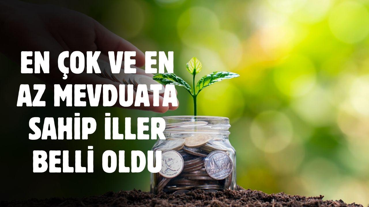 Türkiye'de en çok ve en az mevduata sahip iller belli oldu