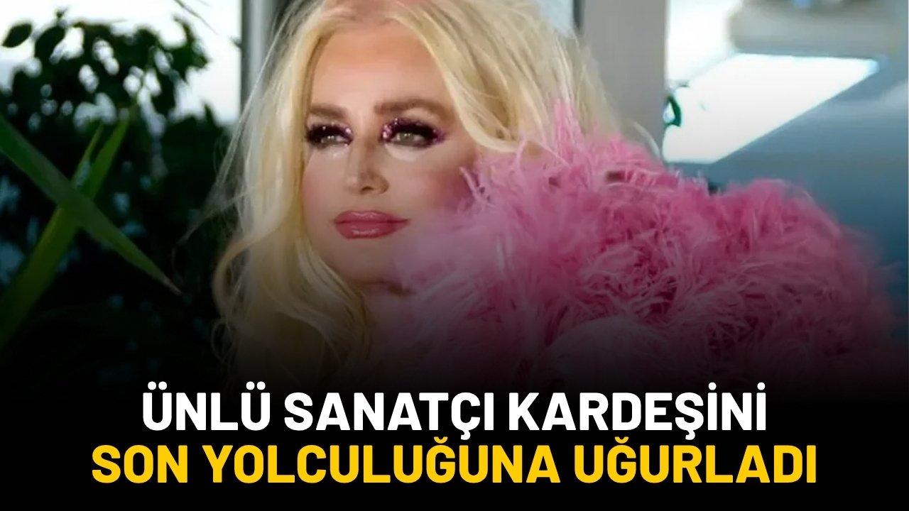 Ünlü sanatçı Banu Alkan, kardeşini son yolculuğuna uğurladı