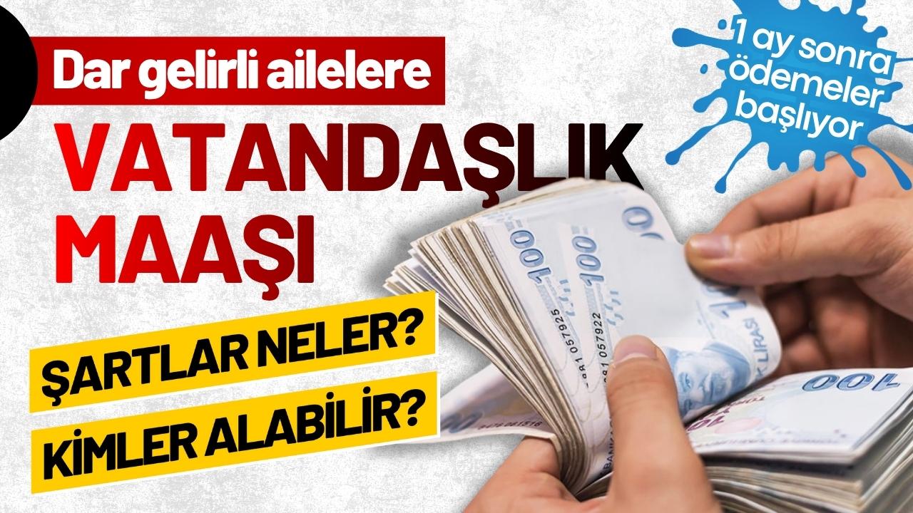 Vatandaşlık maaşı 1 ay sonra başlıyor! 2026 yılı vatandaşlık maaşı şartları nedir? Kimler vatandaşlık maaşı alabilir?