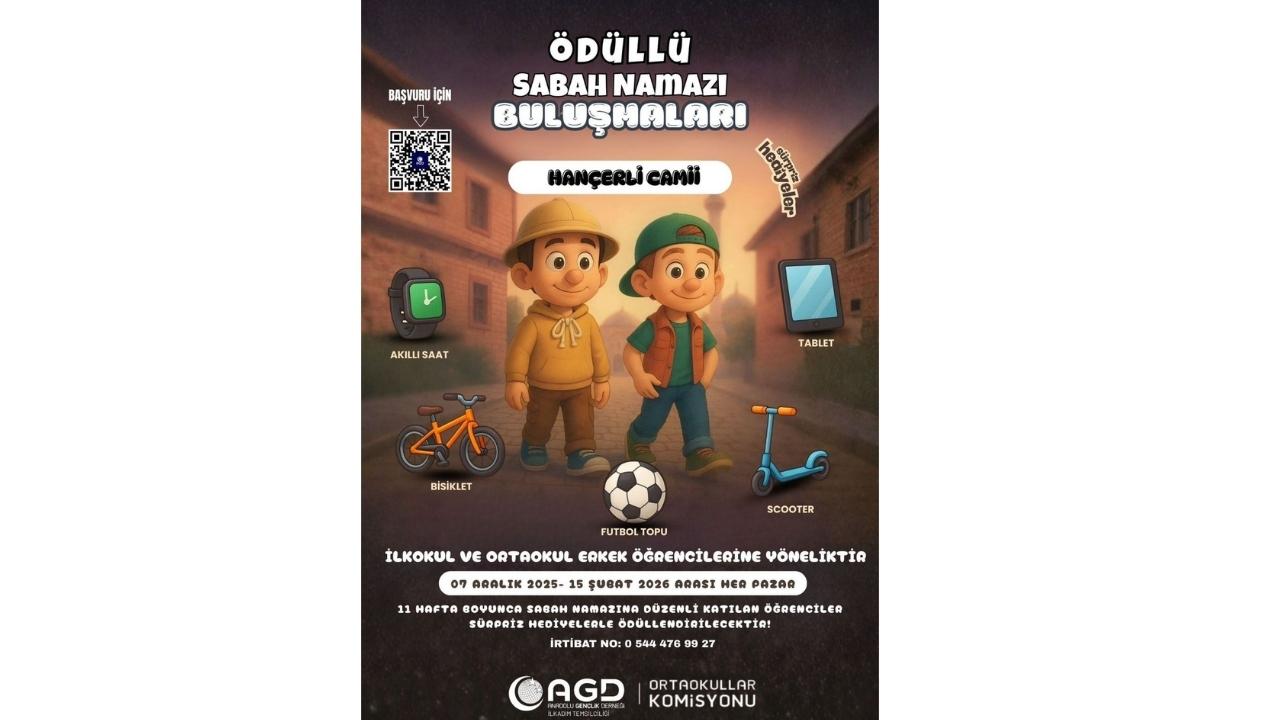 AGD İlkadım'dan ödüllü sabah namazı buluşmaları