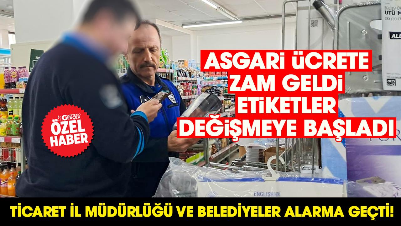 Asgari ücrete zam geldi, Samsun'da etiketler değişmeye başladı