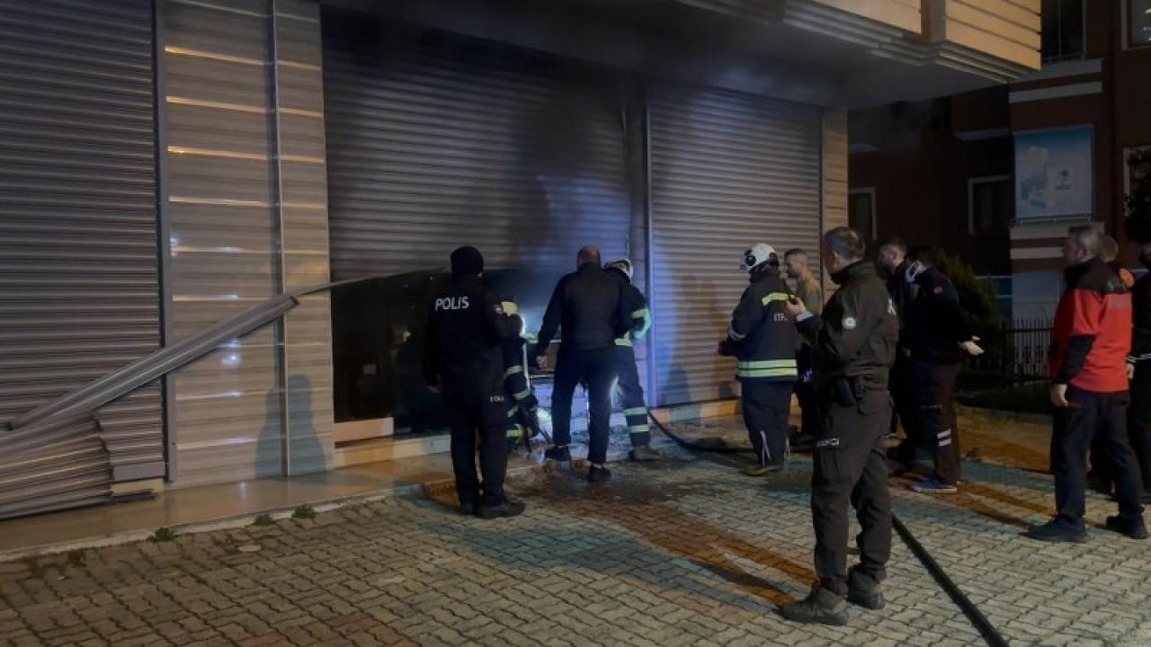 Çay toplama makinesi deposunda korkutan yangın