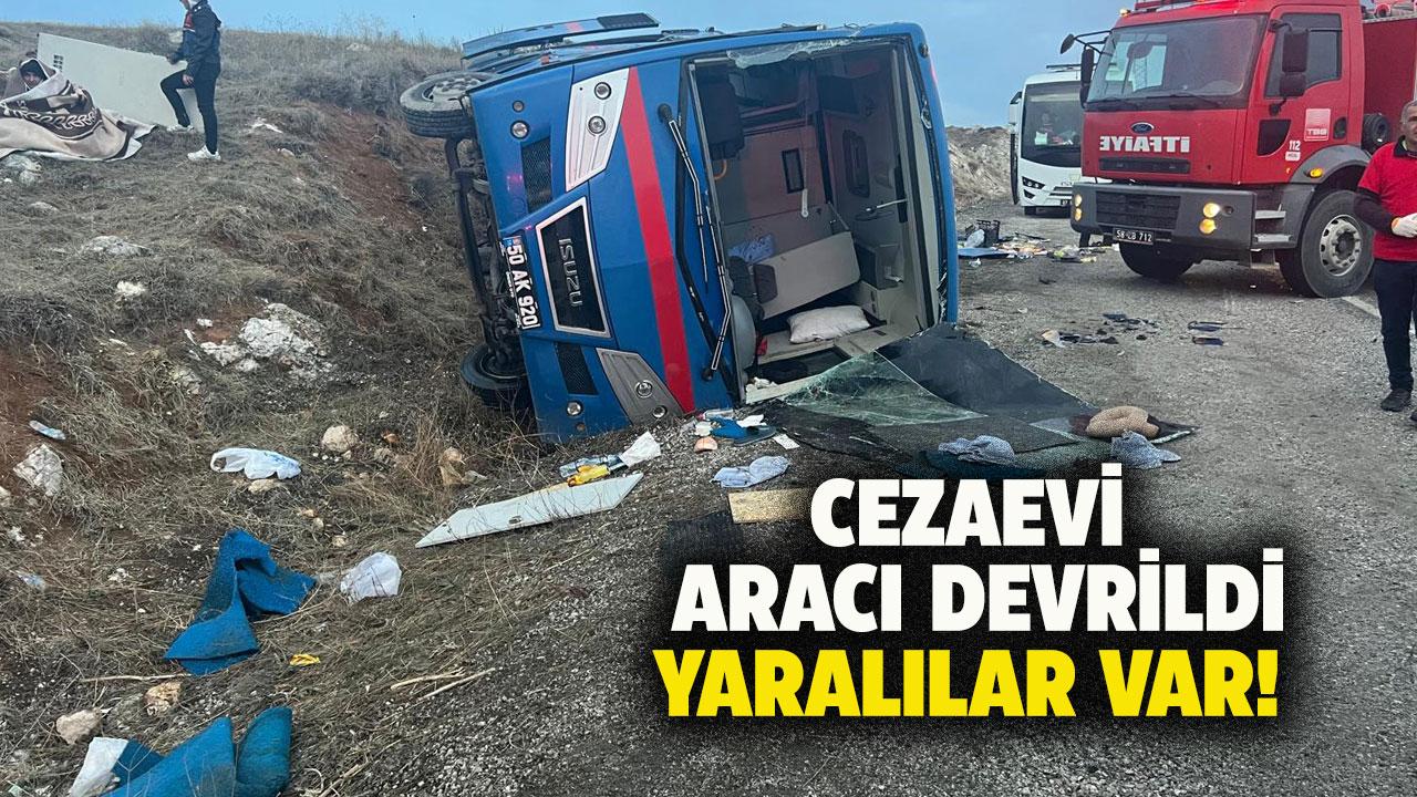 Cezaevi aracı devrildi! 9 kişi yaralandı