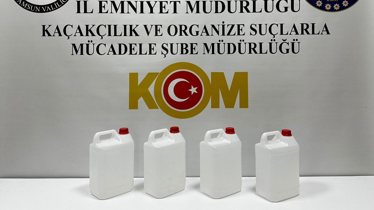 İlkadım’da 20 litre kaçak etil alkol ele geçirildi
