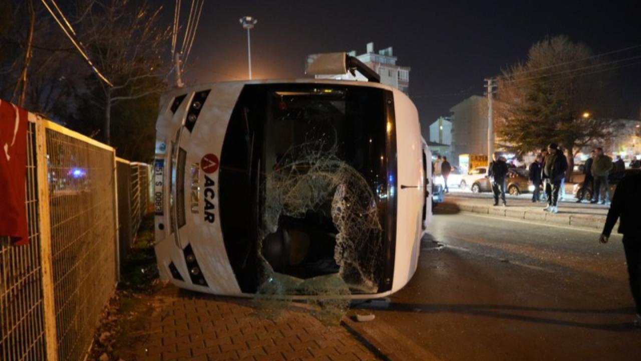 İşçi servisi yayaya çarptı! 1 ölü, 4 yaralı