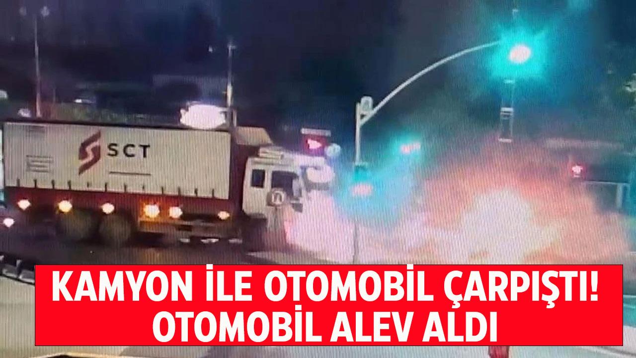 İstanbul'da feci kaza! Kamyon ile otomobil çarpıştı! 1 kişi öldü