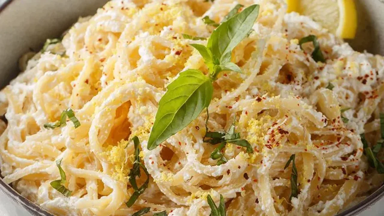 Limonlu labneli makarna tarifi