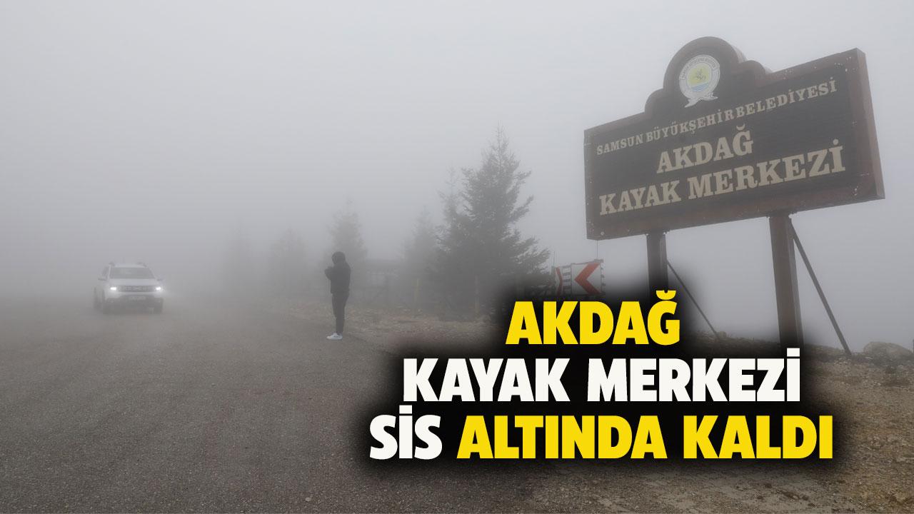 Samsun Akdağ Kayak Merkezi’nde yoğun sis