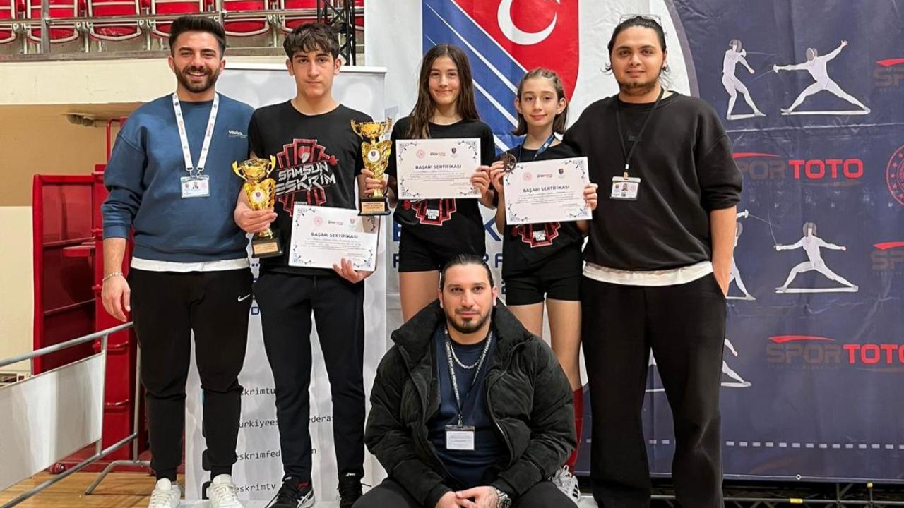 Samsun Eskrim Akademisi’nden Türkiye Kupası’nda 3 bronz madalya