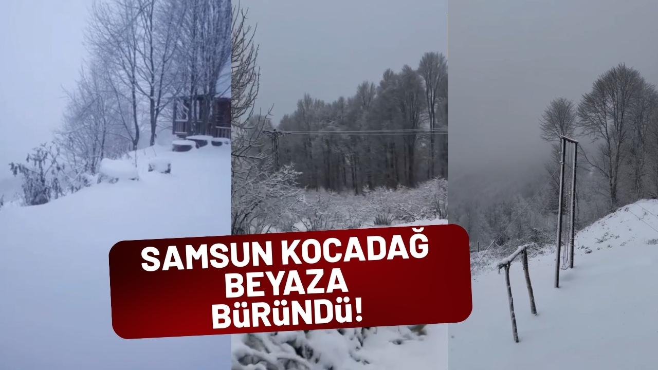 Samsun Kocadağ beyaza büründü!
