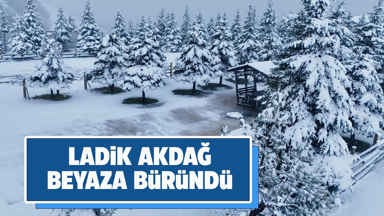Samsun Ladik Akdağ beyaza büründü