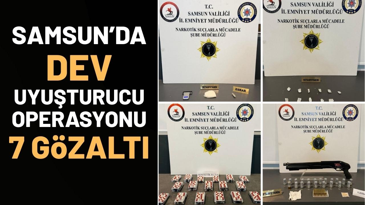 Samsun’da 4 ilçede eş zamanlı uyuşturucu operasyonu! 7 gözaltı