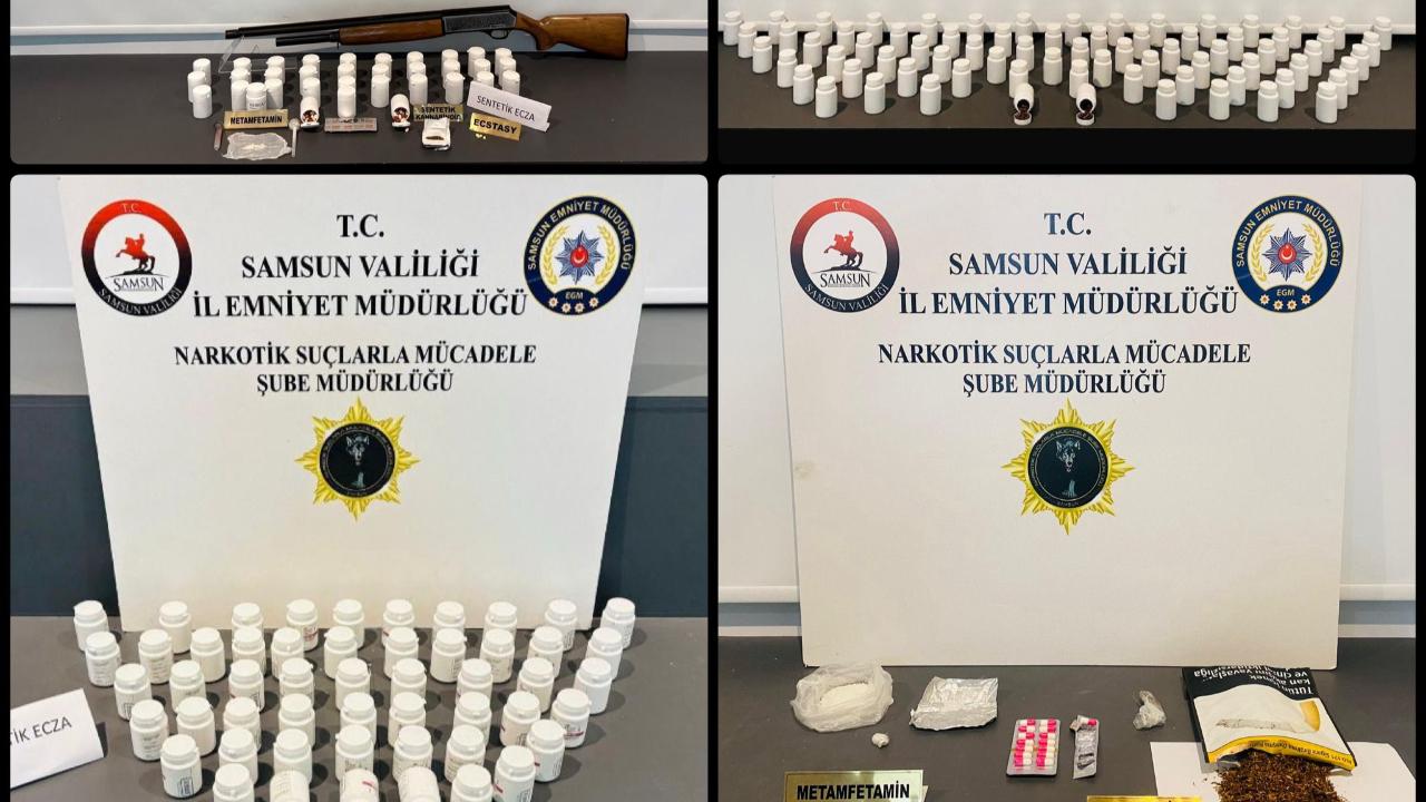 Samsun’da 4 ilçede uyuşturucu operasyonu! Çok sayıda madde ele geçirildi