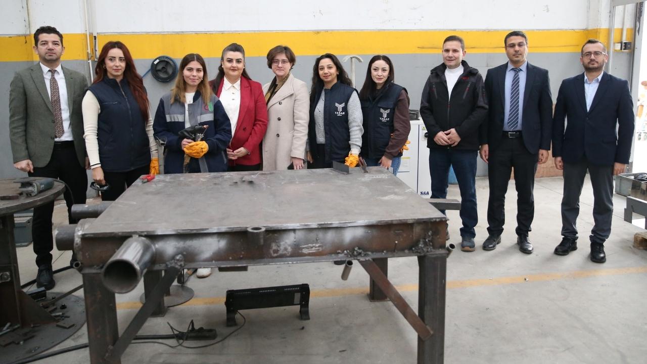 Samsun'da 6 kadın kaynak operatörlüğü sertifikası aldı