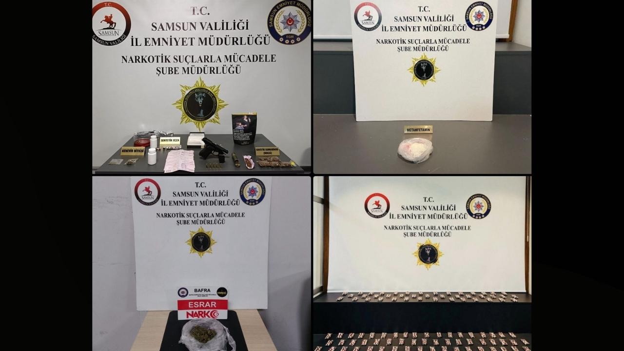 Samsun’da çok sayıda uyuşturucu madde ele geçirildi