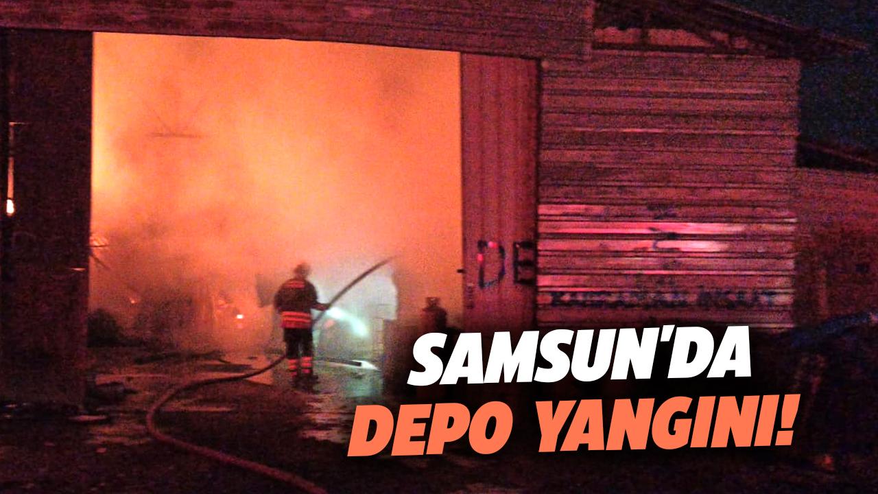 Samsun'da depo yangını!