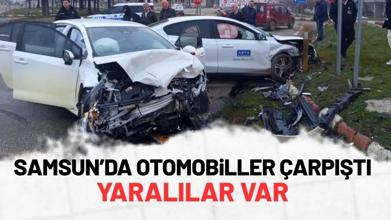 Samsun'da iki otomobil çarpıştı: 3 yaralı