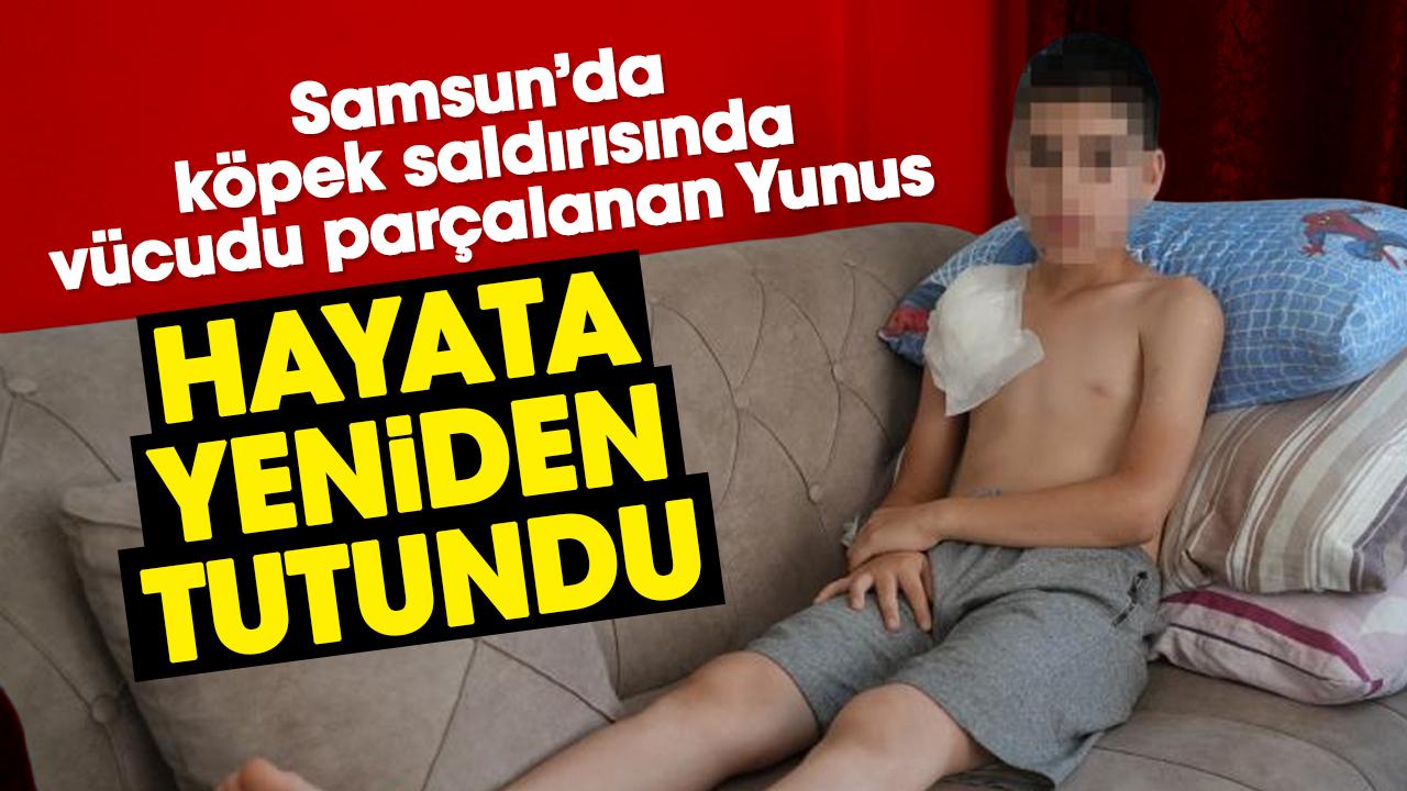 Samsun'da köpek saldırısına uğrayan Yunus Aksoy'dan sevindirin haber