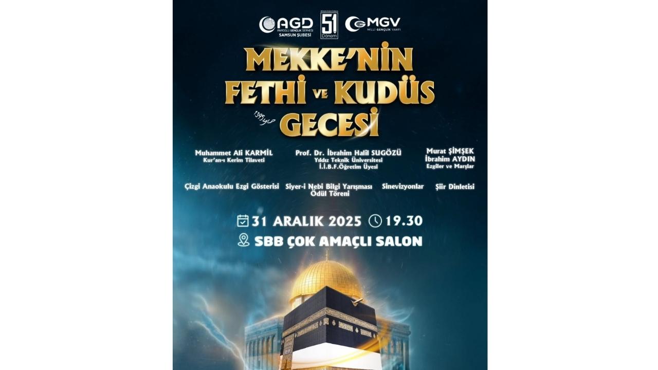 Samsun'da Mekke’nin Fethi ve Kudüs Gecesi düzenlenecek