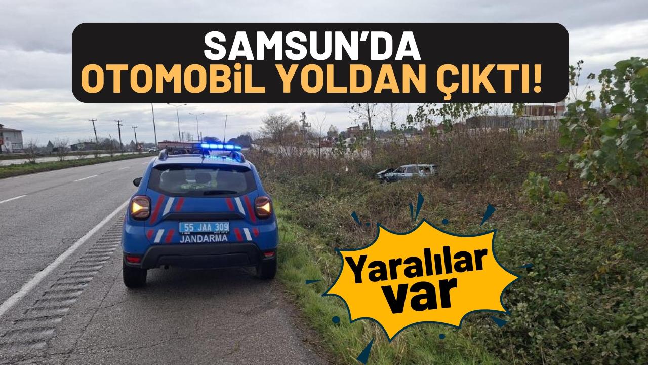 Samsun'da otomobil yoldan çıktı: 4 yaralı