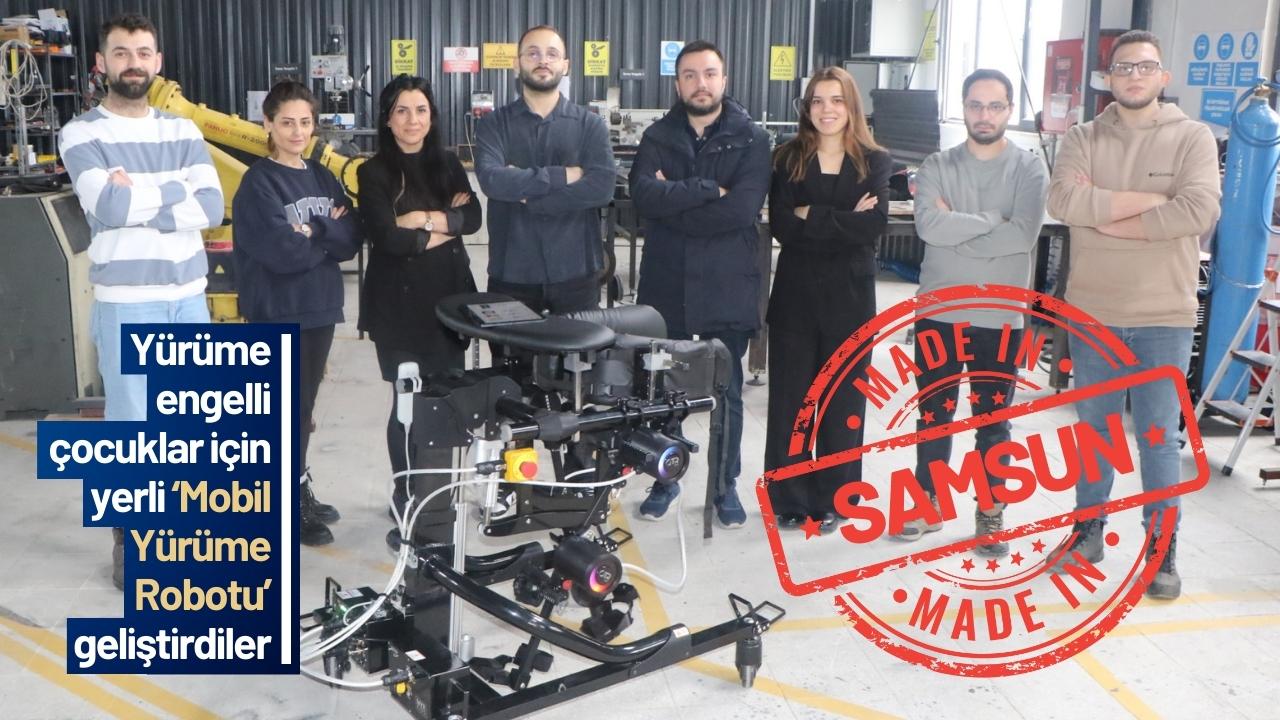 Samsun'da yürüme engelli çocuklar için yerli ‘Mobil Yürüme Robotu’ geliştirdiler