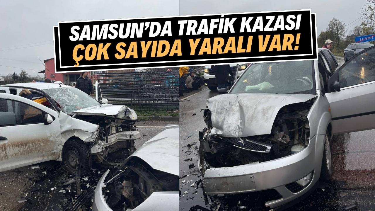 Samsun'da zincirleme trafik kazası: 6 yaralı