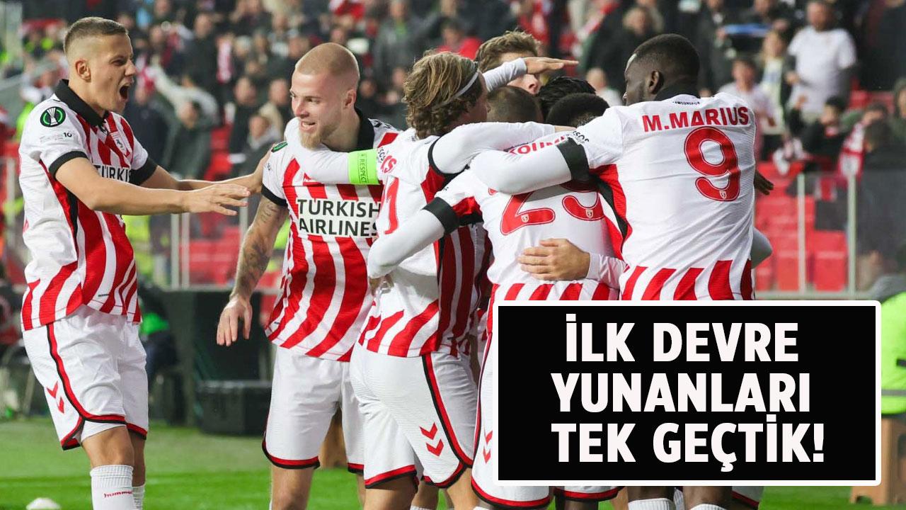 Samsunspor, AEK Atina maçında ilk devreyi önde bitirdi