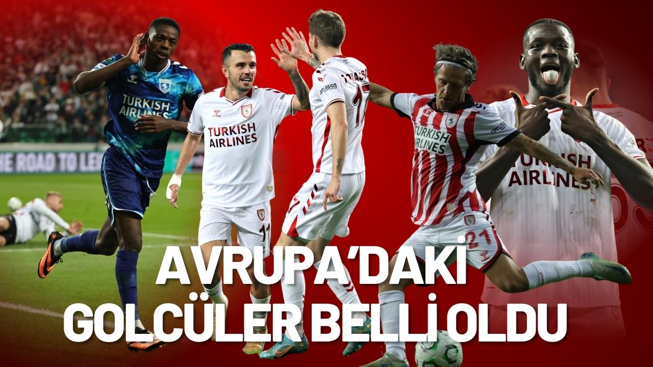 Samsunspor'da Konferans Ligi'nde hangi futbolcular gol attı?