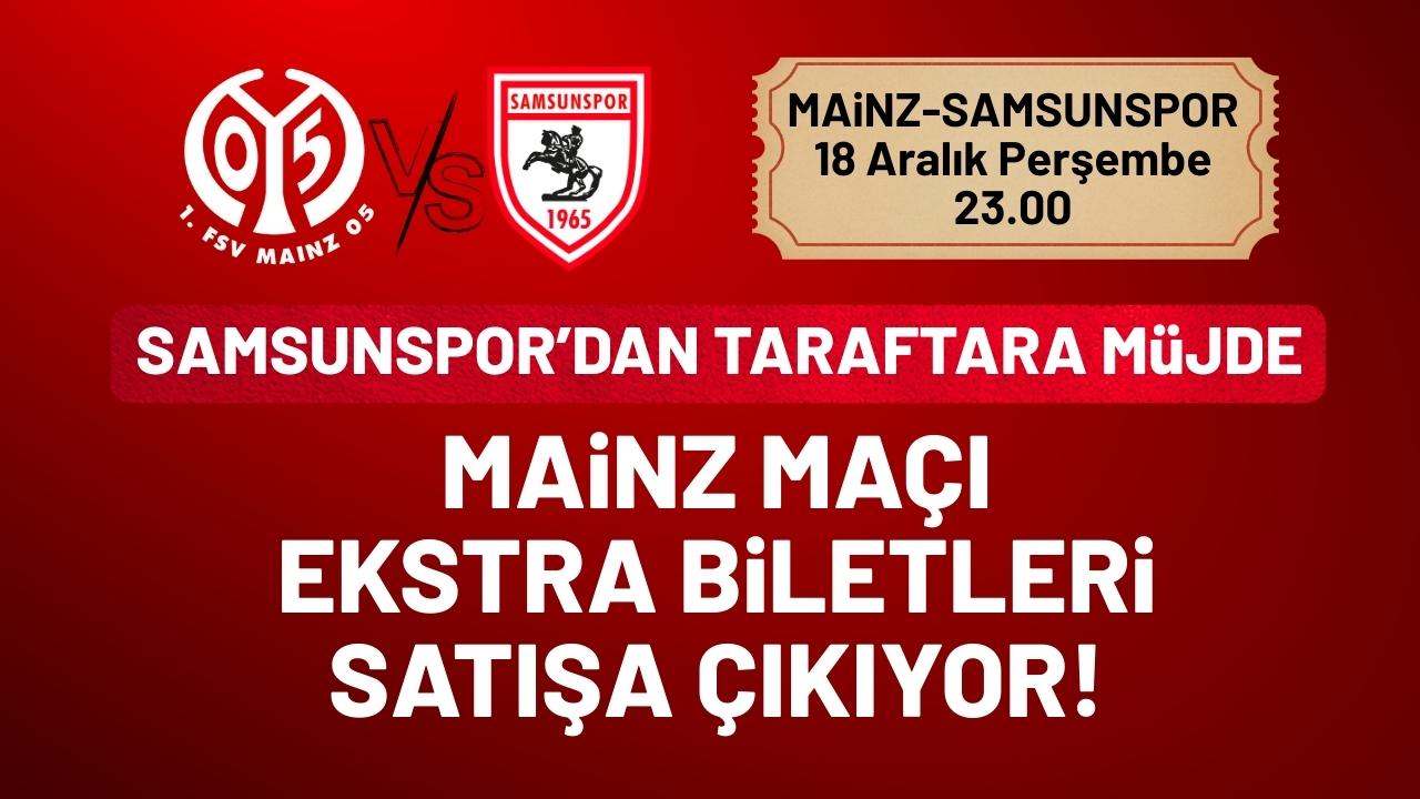 Samsunspor'dan taraftarlara Mainz maçı müjdesi