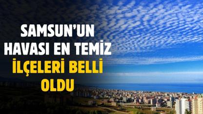 Samsun'un havası en temiz ilçeleri ortaya çıktı