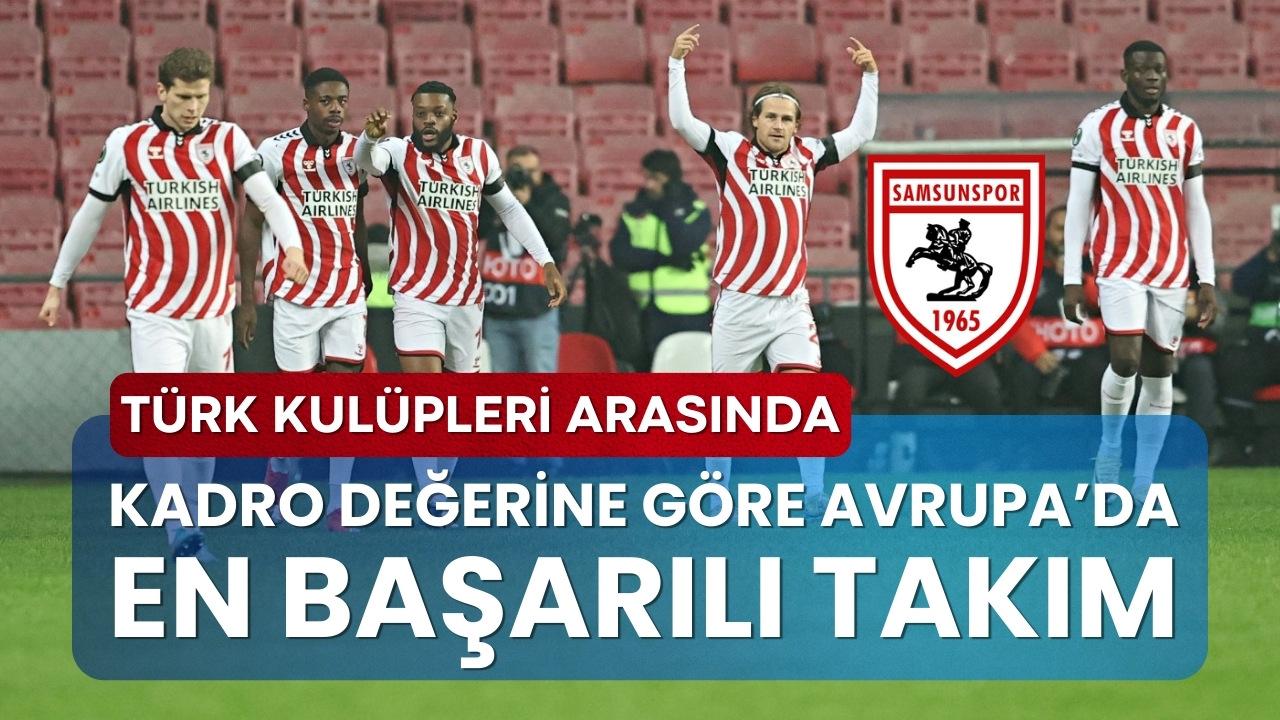 Türk kulüpleri arasında kadro değerine göre en başarılı takım Samsunspor