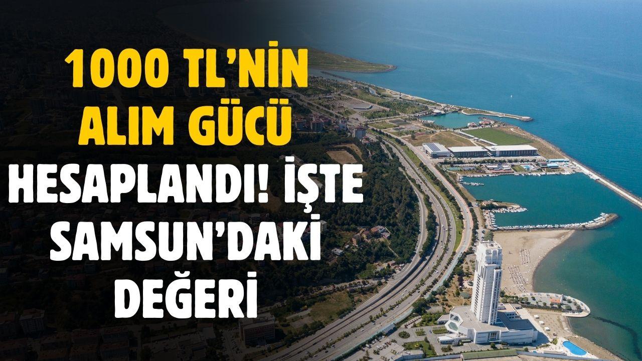 1000 TL'nin alım gücü hesaplandı! İşte Samsun'daki değeri