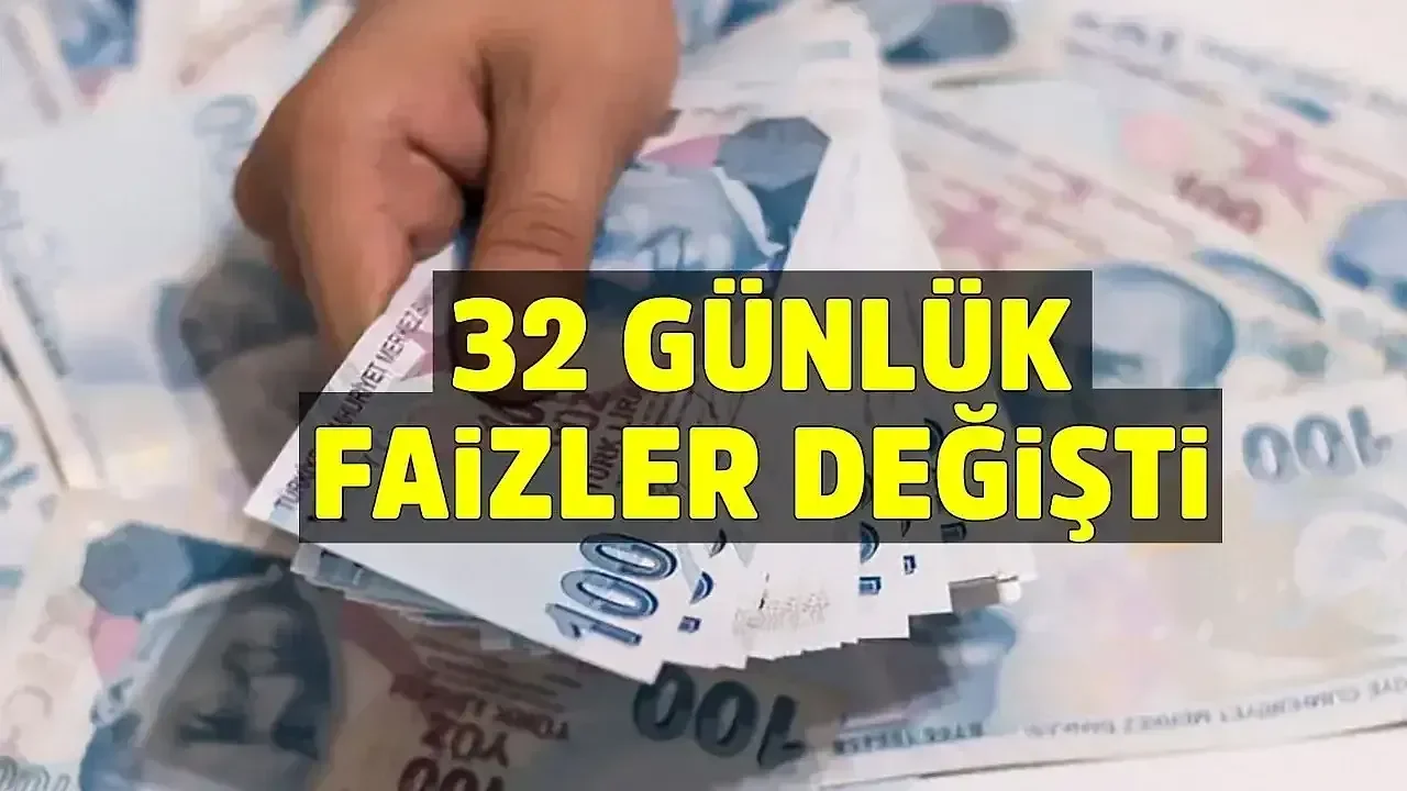 32 günlük faizler patladı! İşte 1 milyon TL'nin aylık net getirisi