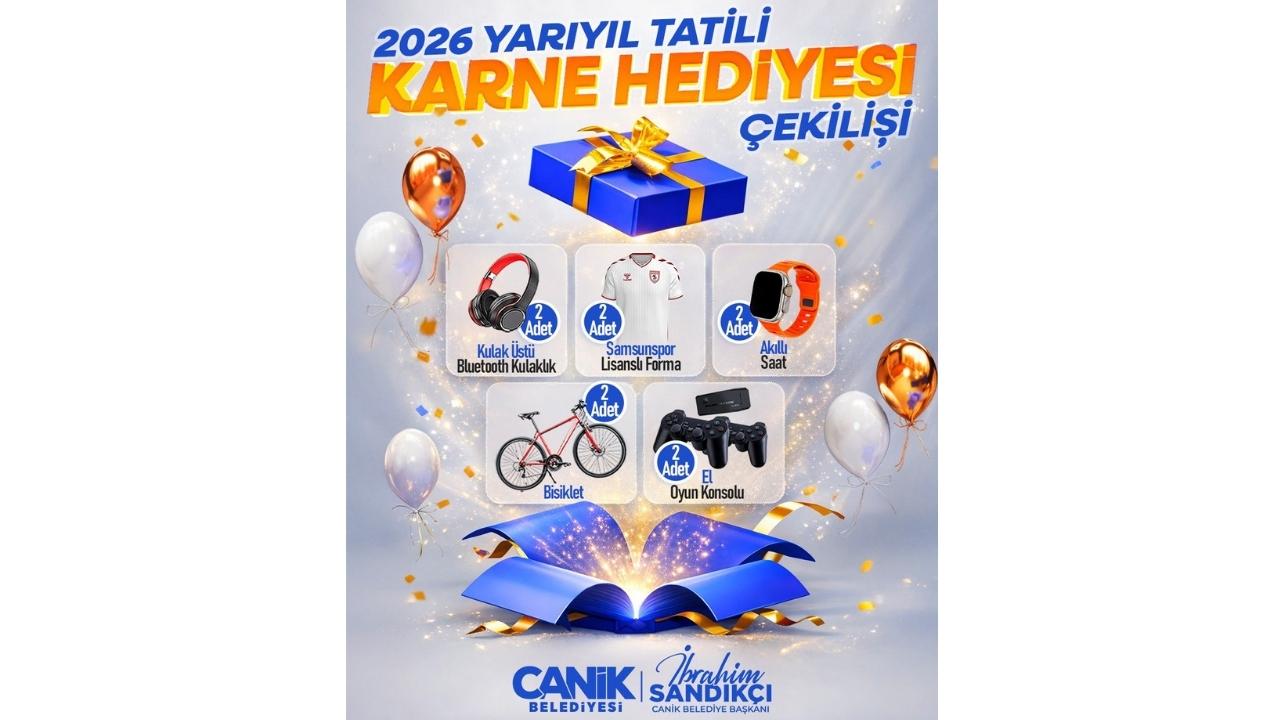 Bu yıl da karne hediyeleri Canik Belediyesi'nden