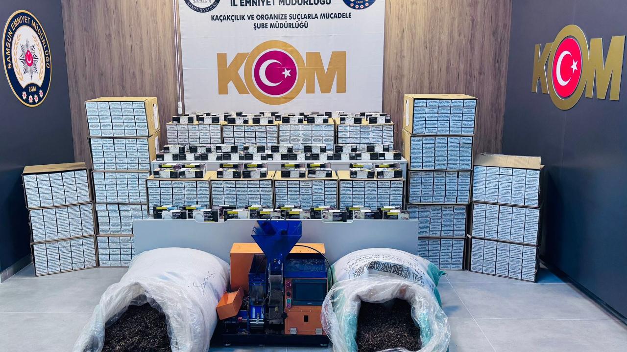 Çarşamba’da kaçak sigara operasyonu! Yüz binlerce makaron ele geçirildi
