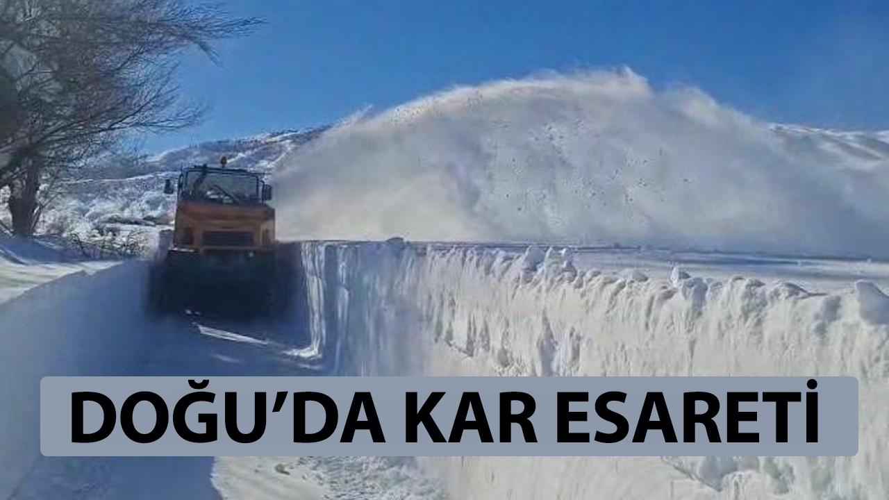 Doğu'da kar esareti! 113 köy yolu ulaşıma kapalı