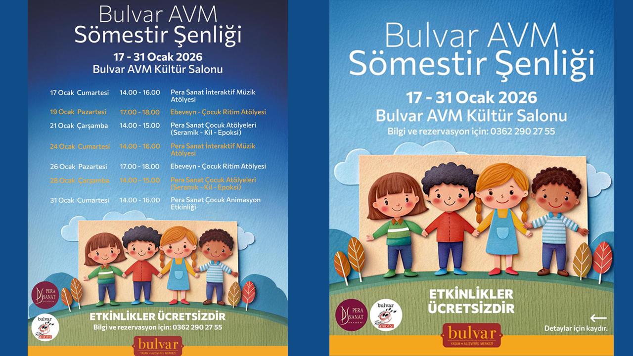 Eğlence dolu bir sömestir programı Bulvar AVM’de!