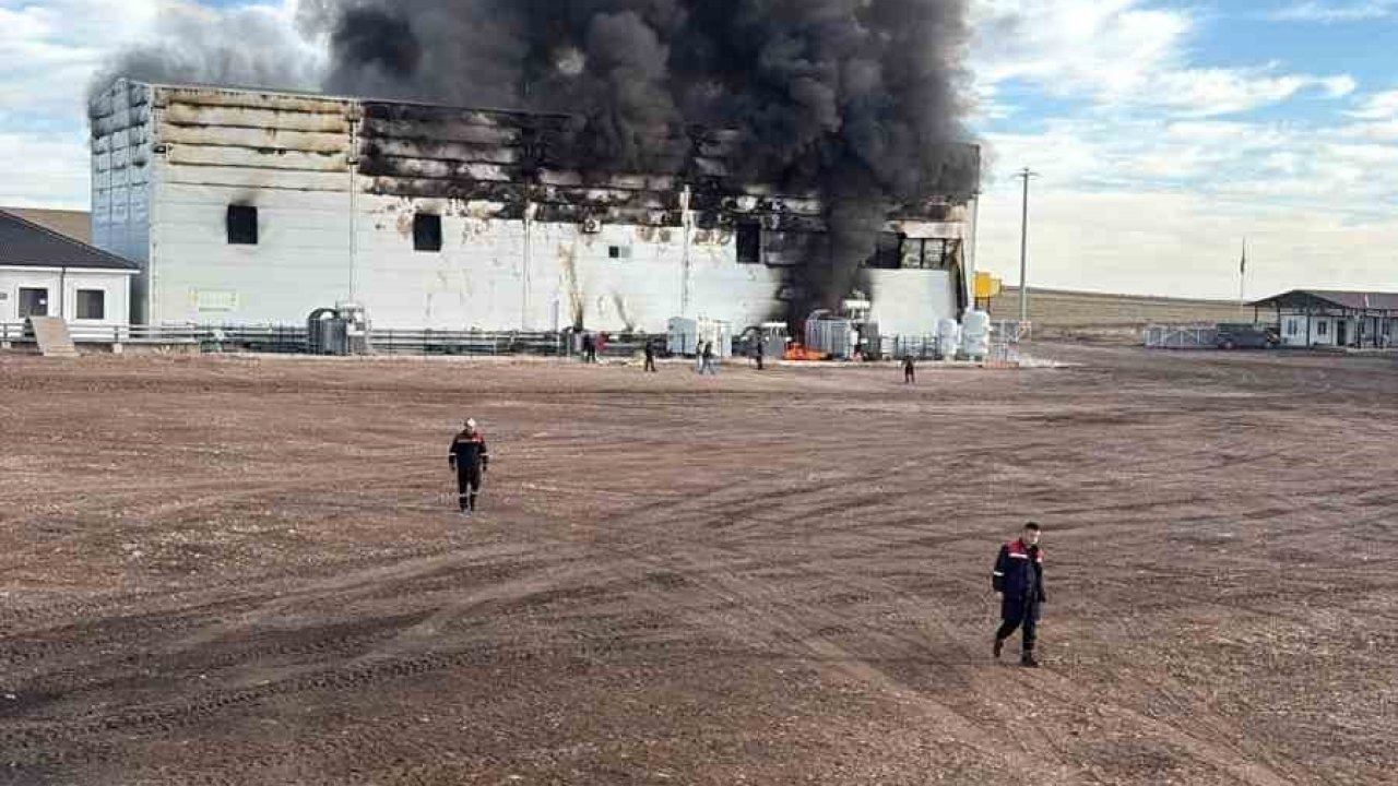 Elektrik üretim tesisinde yangın!