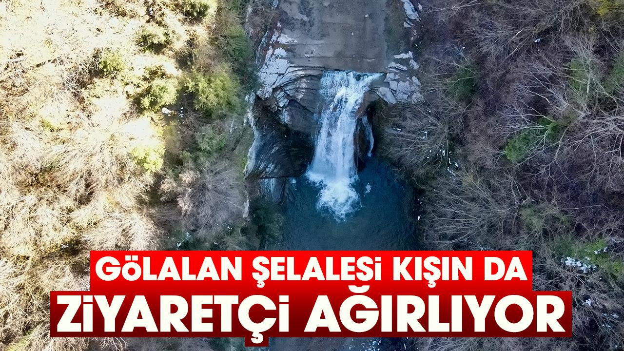 Gölalan Şelalesi kışın da ziyaretçi ağırlıyor