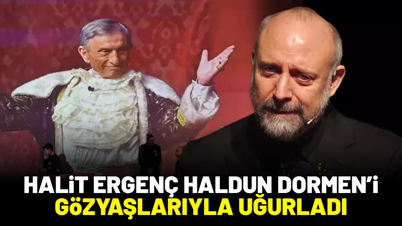 Halit Ergenç Haldun Dormen'e veda ederken gözyaşlarına hakim olamadı