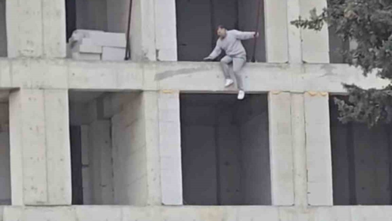 İnşaata çıkıp intihar etmek istedi