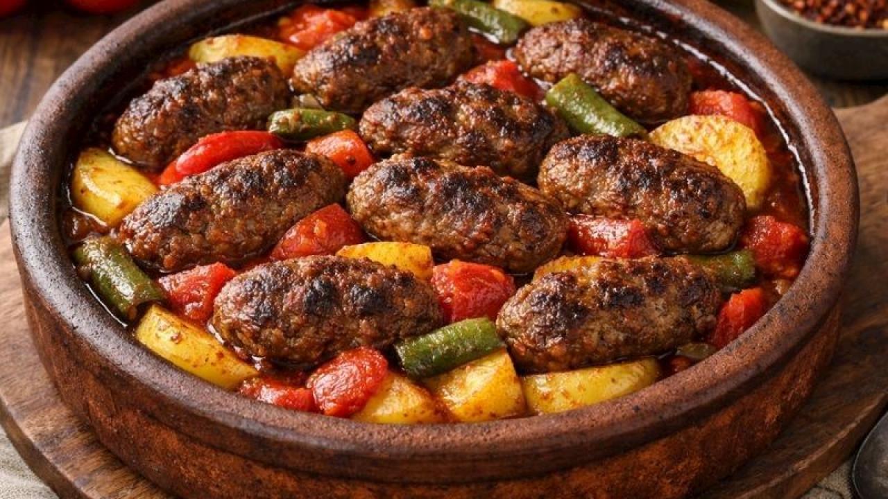 Kalabalık sofralar için güveçte köfte patates tarifi