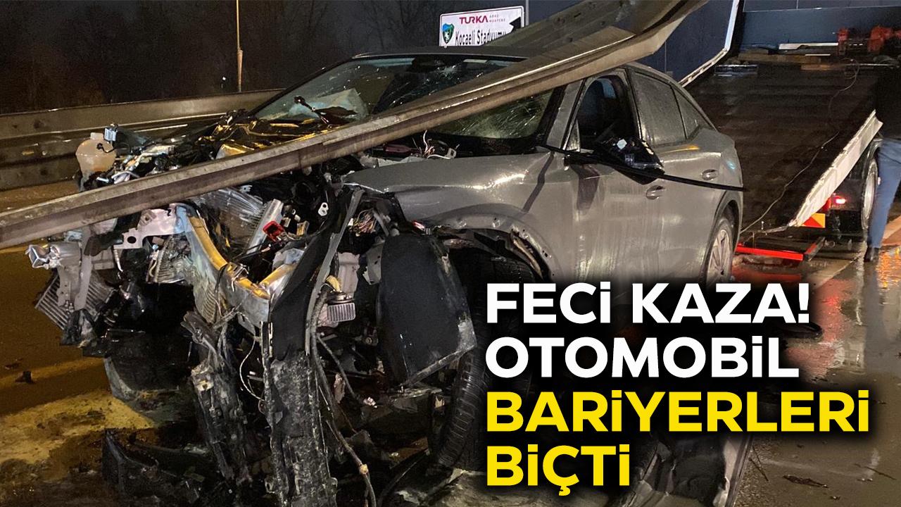 Kaza geliyorum dedi! Ters yönden yola girdi! Bariyerleri biçti