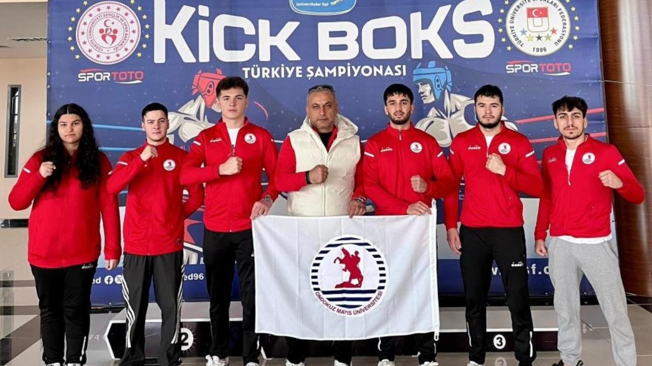 OMÜ kick boksta büyük başarıya imza attı
