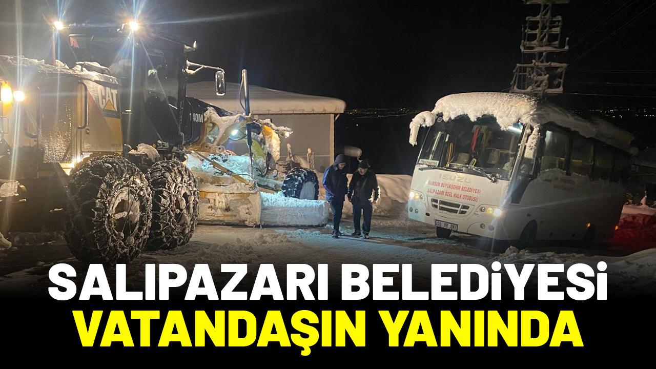 Salıpazarı Belediyesi ekipleri vatandaşların yardımına koştu